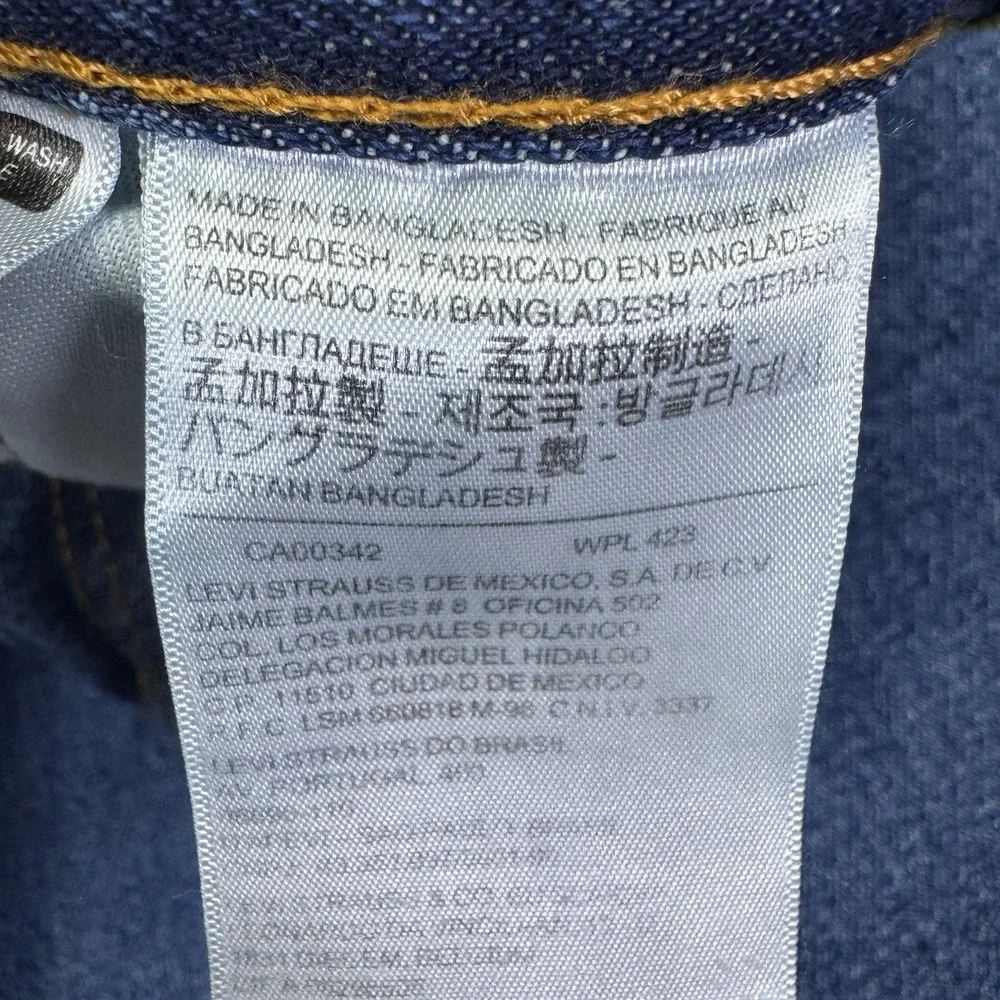 Levi's 505Jeans Mens Size 38x30 Blue Denim Pants Straight Leg Medium Wash Cotton